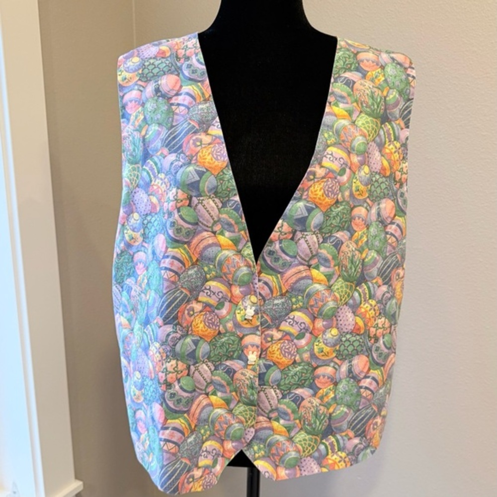 Vintage Easter vest with satin lining